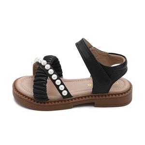 Легкие, амортизирующие, низкие сандалии Anti Kick для детей Budding, черный