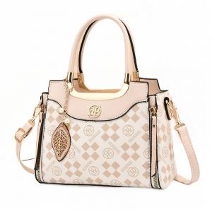 PU Одноплечевая Сумка Женская Коричневая/Кофейная/Экрю PINK·LAND, Блок Материал-Коричневый