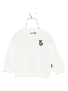 Толстовка с вышивкой Moschino Kids, белый