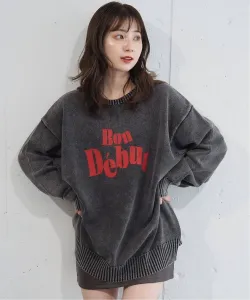 вязаный пуловер с логотипом Tiptop/Stonewash