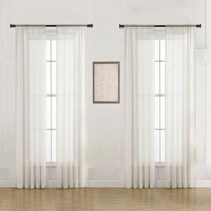 Комплект оконных штор B. Smith из 4 шт. с карманами и карманами, цвет Natural