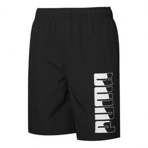 Шорты logo woven shorts 'black' Puma, черный