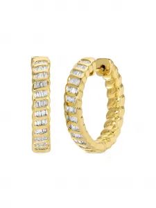 Серьги-кольца Zoe из желтого золота с бриллиантами Anita Ko, золотой