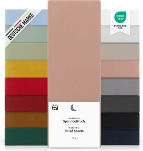 Простыня на резинке 100x200 см, 2 шт., микрофибра, розовый Blumtal