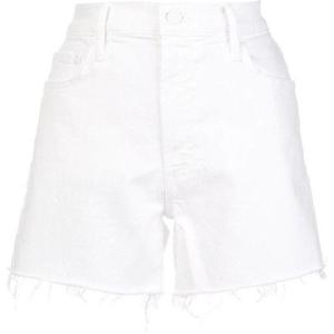 MOTHER Белые женские джинсовые шорты