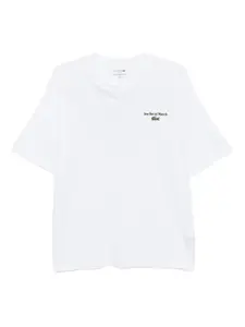 Футболка из джерси с принтом Lacoste, белый