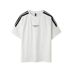 Adidas Футболка Unisex White с 3 полосками