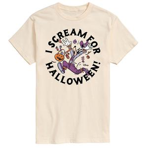 Мужская футболка с рисунком I Scream For Halloween от Disney's Goofy, бежевый