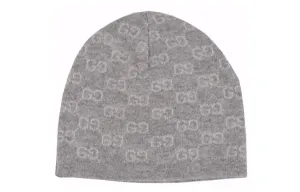 GUCCI Классическая вязаная шапка унисекс с логотипом, Gray