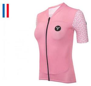 Женская футболка LeBram Aspin Salmon Tailored Fit с коротким рукавом