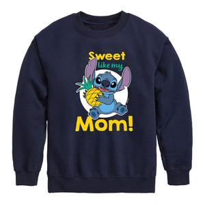 Флисовый пуловер с рисунком Sweet Mom для мальчиков 8–20 лет Disney's Lilo & Stitch Disney, синий