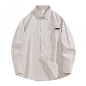 Рубашка Unisex Lapel Moderate Others Jeep, светло-coffee