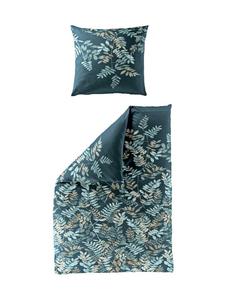 Постельное белье JACK 2 tlg Mako Satin 135x200cm Blätter, синий