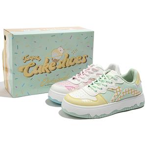 TUOPIN Кроссовки для скейтбординга Pie Shoes, женские, низкие, белые/зеленые/розовые/синие