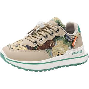 Дышащие низкие кроссовки для бега для детей TONYBEAR, бежевый/зеленый