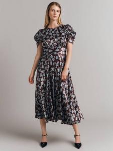 Атласное чайное платье беатрикс Ghost, коричневый/разноцветный