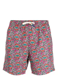 Плавки-шорты с кулиской и цветочным принтом Altea, черный