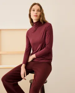 Женская футболка с высоким воротником Stella Rittwagen, бордовый