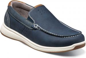 Мокасины Florsheim Boys Crossover с перекрестным швом и без шнурков для мальчиков, темно-синий