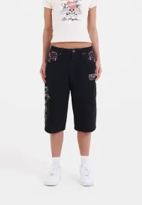 Джинсовые шорты «дракон» Ed Hardy, Black