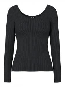 Pieces Футболка с длинными рукавами "Китте" черного цвета