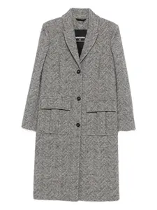 Пальто "елочка" Patrizia Pepe, серый