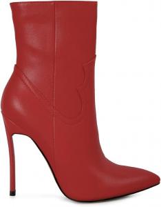 Ботильоны London Rag Jenner с высоким каблуком и ковбойским стилем, Red
