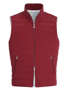 Дутый жилет Brunello Cucinelli, красный