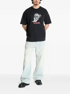 Футболка с графичным принтом Pleasures, черный