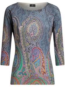 Тонкий свитер с узором пейсли ETRO, синий