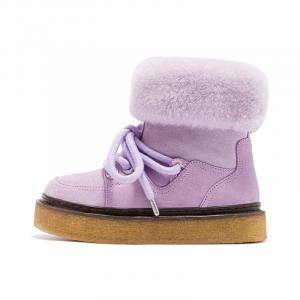 OETZI Теплые, увеличивающие рост, противоскользящие и износостойкие короткие зимние ботинки для женщин, фиолетовые