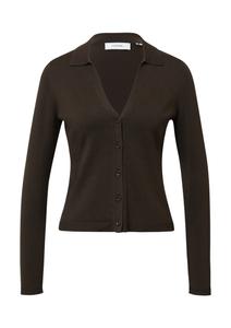 Вязаный кардиган COMMA, темно-коричневый