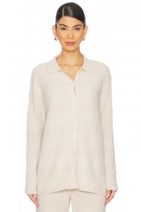 Уютная ультралегкая рубашка wave Barefoot Dreams, серый