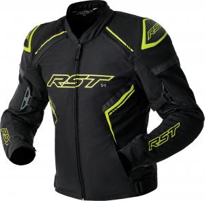 Водонепроницаемая текстильная мотоциклетная куртка RST s1 d3o, Black/Neon Yellow