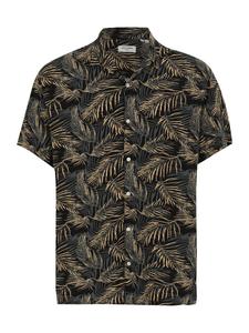Рубашка на пуговицах классического кроя Jack & Jones Plus JJEJeff Tropical, черный