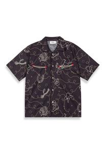 Рубашка LONE HAND BUTTON UP Grimey, черный