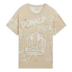 Футболка x Дисней Дональд Дак графическая футболка Li-Ning, хаки