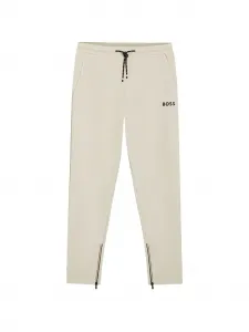 Спортивные брюки с логотипом Boss, бежевый