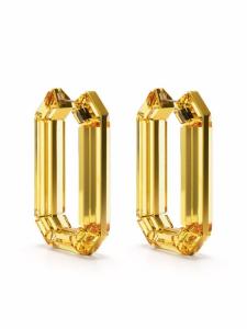 Серьги-кольца Lucent Swarovski, желтый