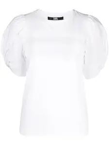 Футболка с пышными рукавами Karl Lagerfeld, белый
