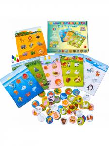 Детская лотерея, тематика животных, игра в бинго - для детей от 3 лет