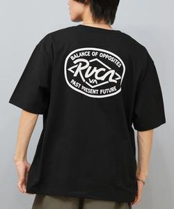 Футболка с коротким рукавом, свободный крой, принт на спине RVCA, черный