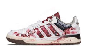 Adidas Neo Enrap Riding The Flame - износостойкие низкие скейтбордные кроссовки унисекс, белый с красным