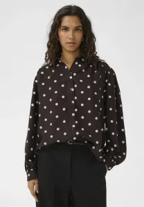 Рубашка slidola ebba, блузка с длинными рукавами на пуговицах Soaked In Luxury, Chocolate Torte W White Dot