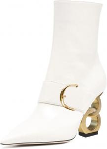 Женские классические ботильоны FSJ с острым носком, золотой цепочкой, высоким каблуком, боковой молнией, элегантные праздничные и повседневные туфли, размер 4-16 US