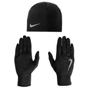 Полиэстеровые вязаные перчатки мужские разноцветные Nike, черный