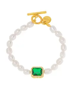 Женский браслет с имитацией изумруда Macy'S, gold