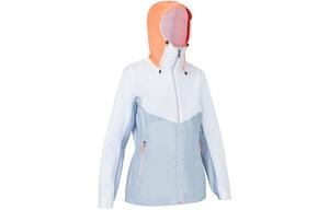 Ветровки женские Белоснежные/дымчатые/коралловые Decathlon, цвет Snow white/mist/coral