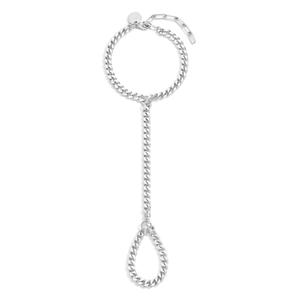 Женская цепочка Micro Link Curb Hand Chain, серебряная Eklexic, серебряный