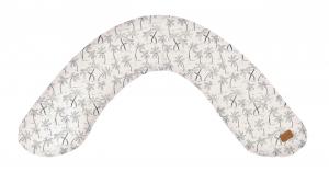 Подушка для кормления из льна Beaba, зеленый/белый